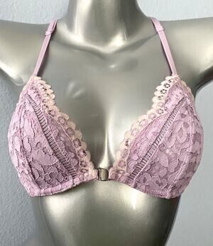 Victoria's Secret Nwt Purple Body by Victoria Unlined Plunge Front Close Bra 34D